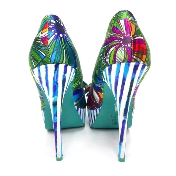 Desigual Geranio Peep Toe Platform  #024-13 - Picture 5 of 8